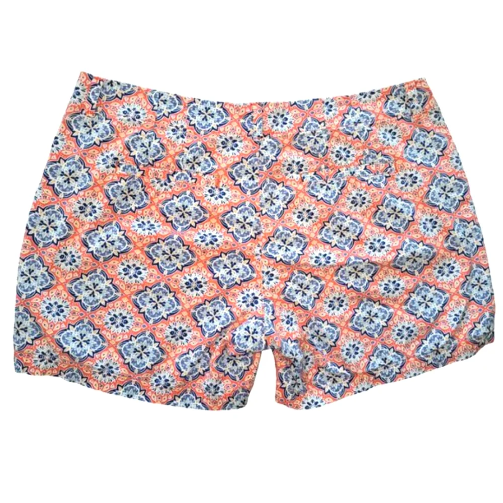 Lee Midrise Pink and Blue Patterned Shorts 16